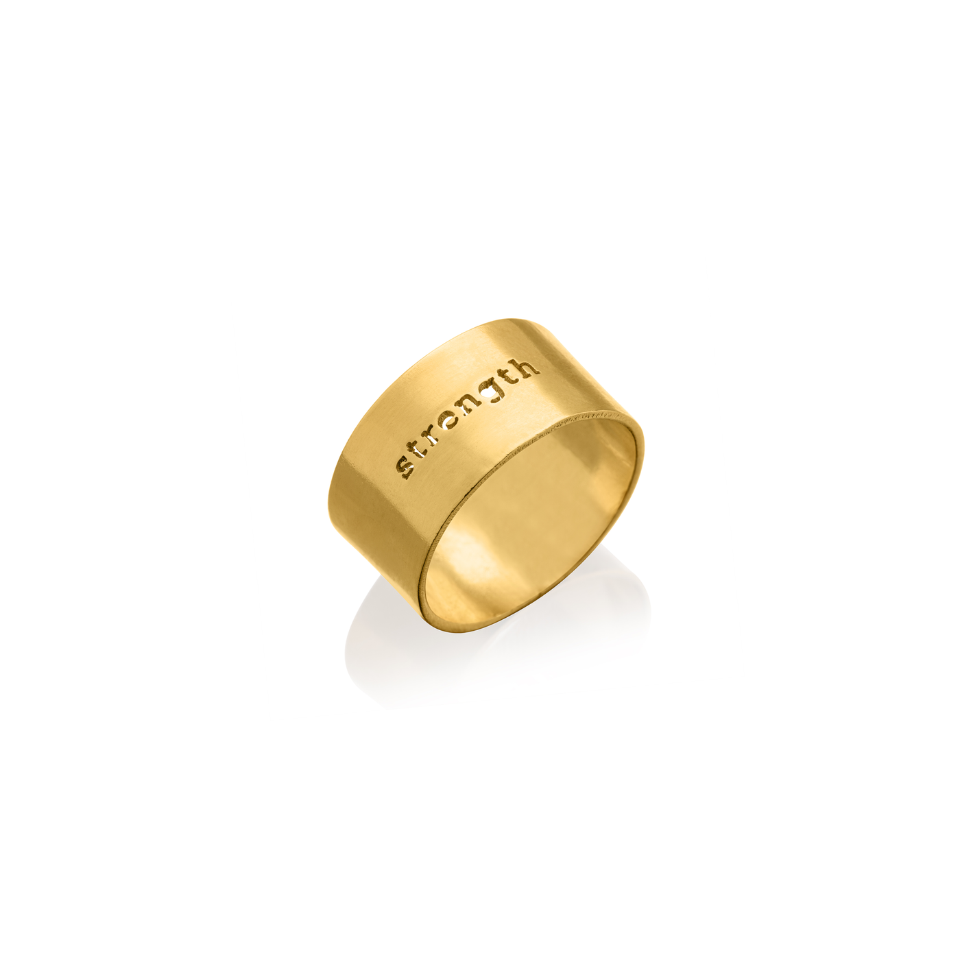 טבעת עם חיתוך מילה בצבע זהב  strength